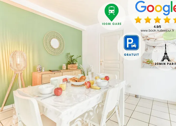 Appart\'Hotel Versailles Saint Cyr L\'Ecole - Gare Sncf A 100M Et Parking Prive